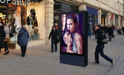 Double sided 75" digital 6 sheet display.