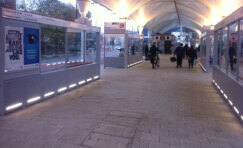 long covered canopy as part of installed Stratford shelter.