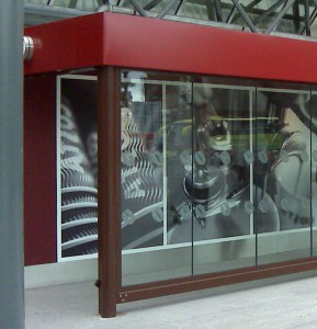 close up view of a costa anti terrorism bomb blast resistant shelter.