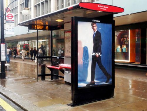 London Advertising 6 Sheet Bus Shelter