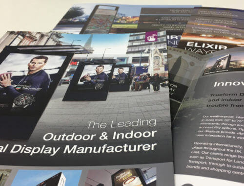 multiple Trueform brochures.