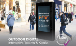 outdoor digital interactive totem.