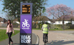 cycle and pedestrian counting kiosk.
