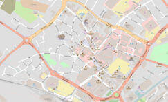 zoomed in map of a section of Aylesbury.