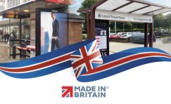 Trueform graphic showcasing 100% British made transport infrastructure, highlighting UK-based design, engineering, and manufacturing.
