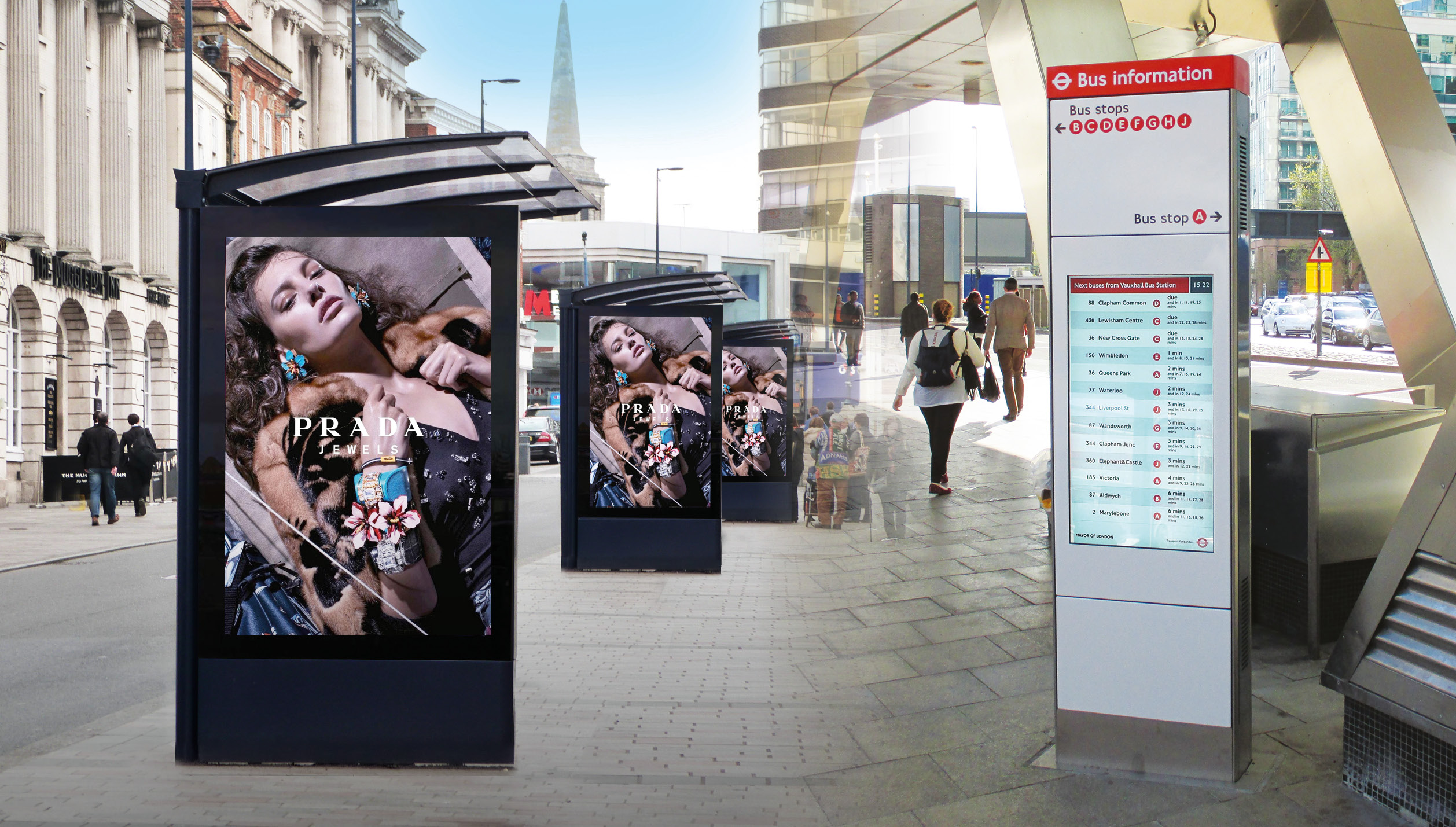 Future-ready bus infrastructure delivered by Trueform in partnership with UK councils, featuring a modern, accessible bus shelter.