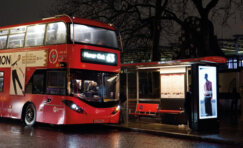 Modern bus stop designed to encourage modal shift and improve the passenger experience